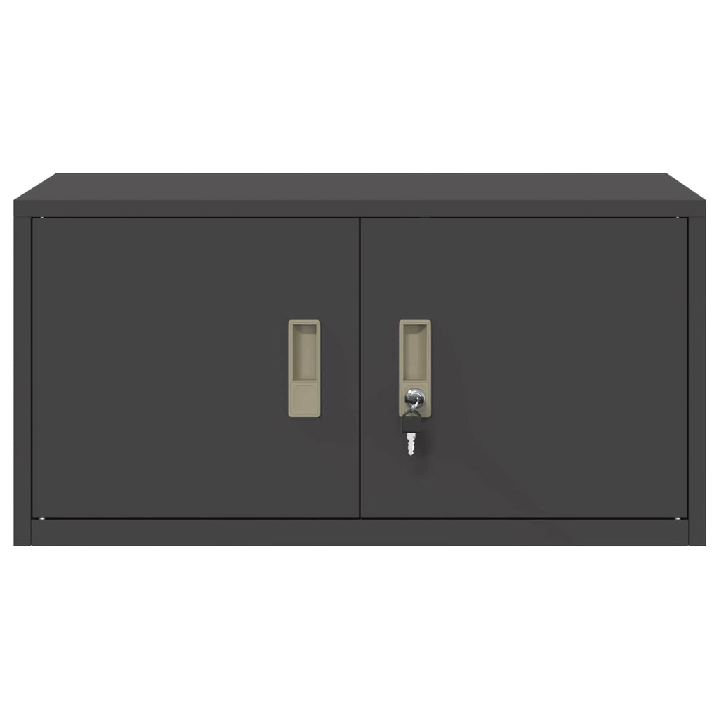 vidaXL Szafka do przechowywania Czarny 80 x 40 x 40 cm Stal