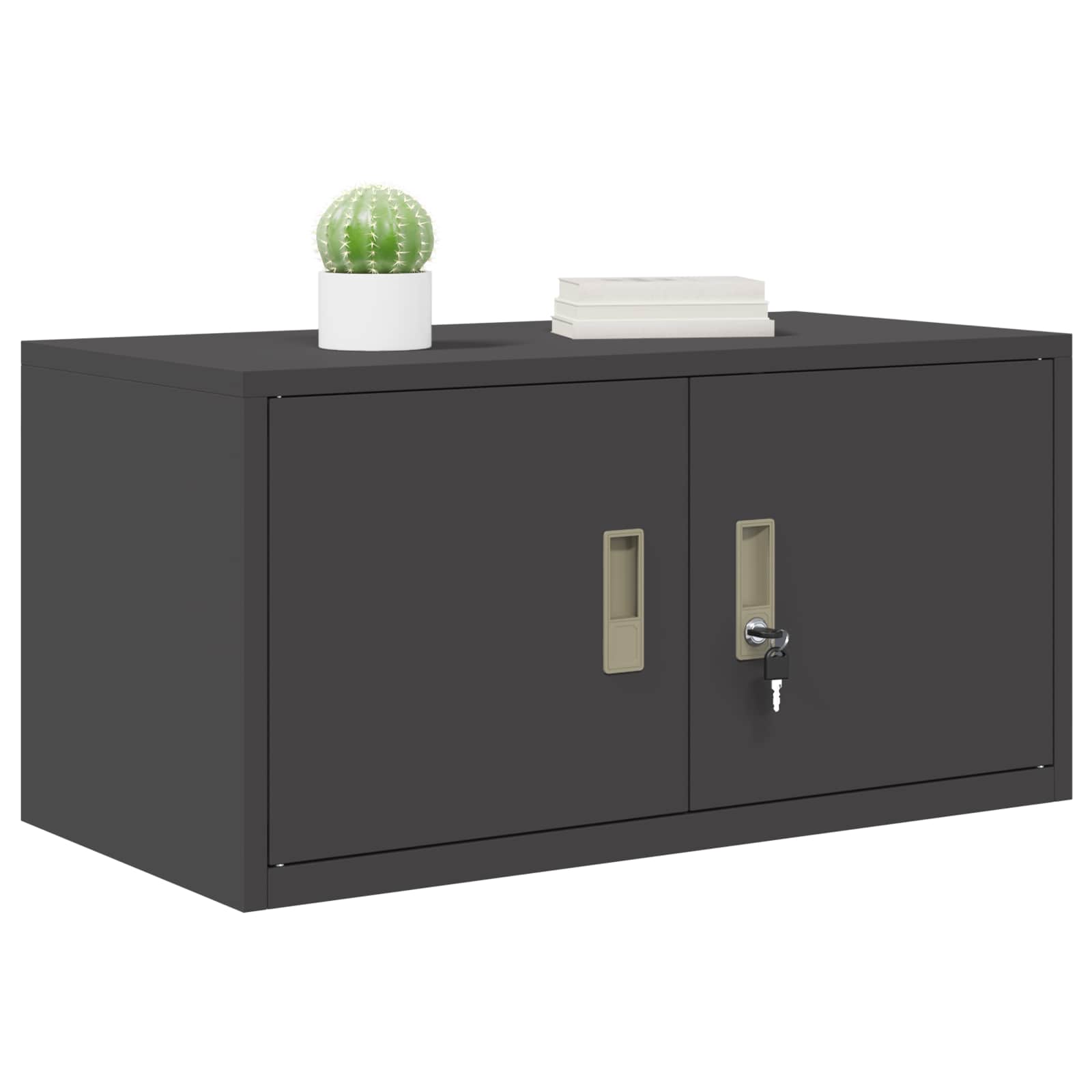 vidaXL Szafka do przechowywania Czarny 80 x 40 x 40 cm Stal