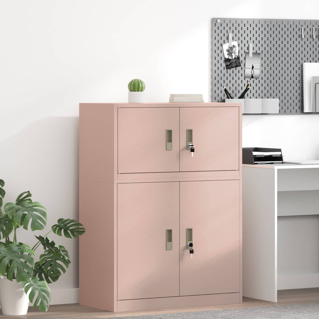vidaXL Szafka do przechowywania Różowy 80 x 40 x 40 cm Stal