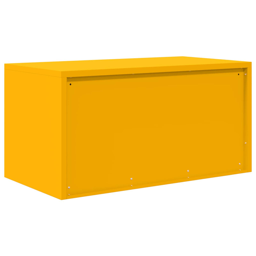 vidaXL Szafka do przechowywania Musztardowy Żółty 80 x 40 x 40 cm Stal