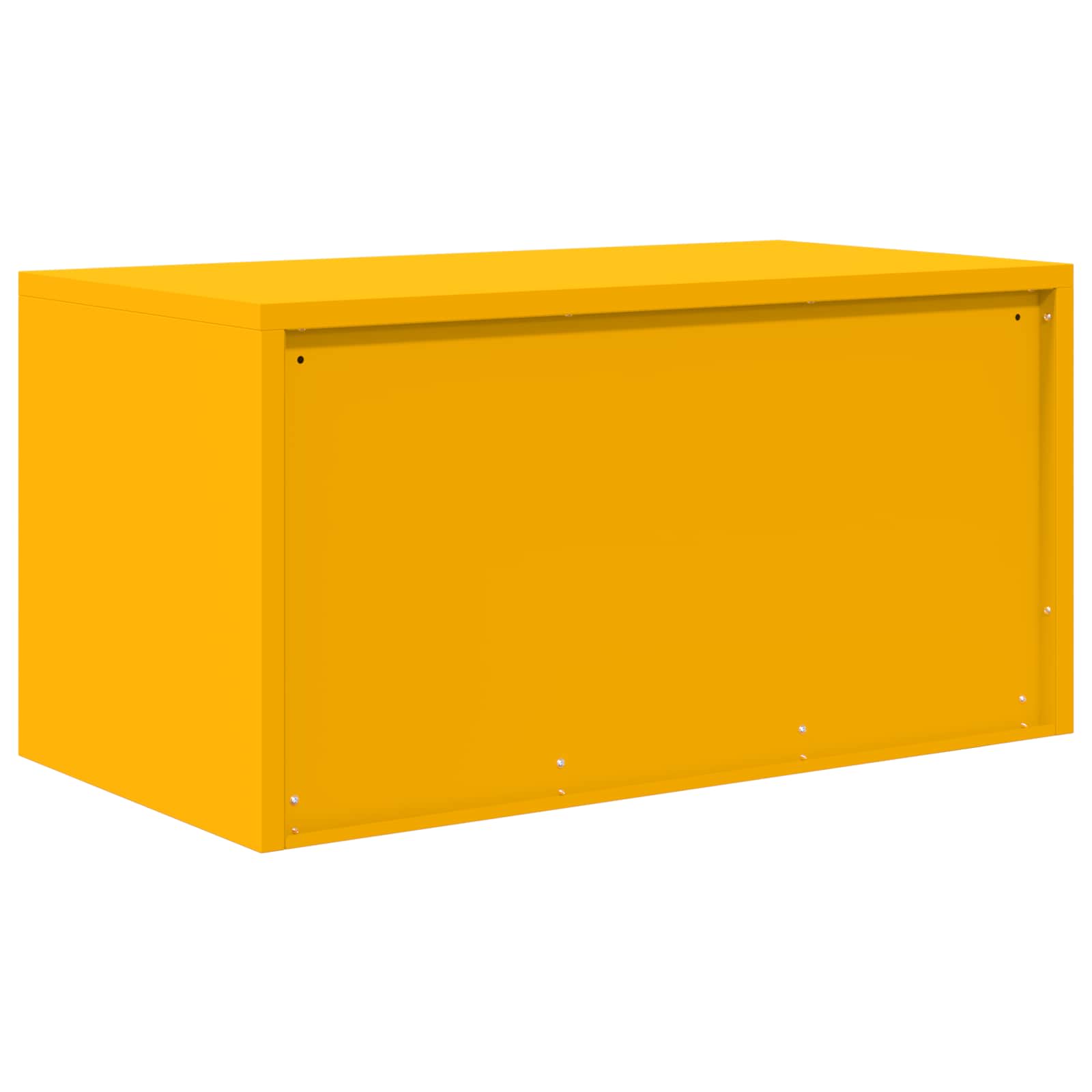 vidaXL Szafka do przechowywania Musztardowy Żółty 80 x 40 x 40 cm Stal