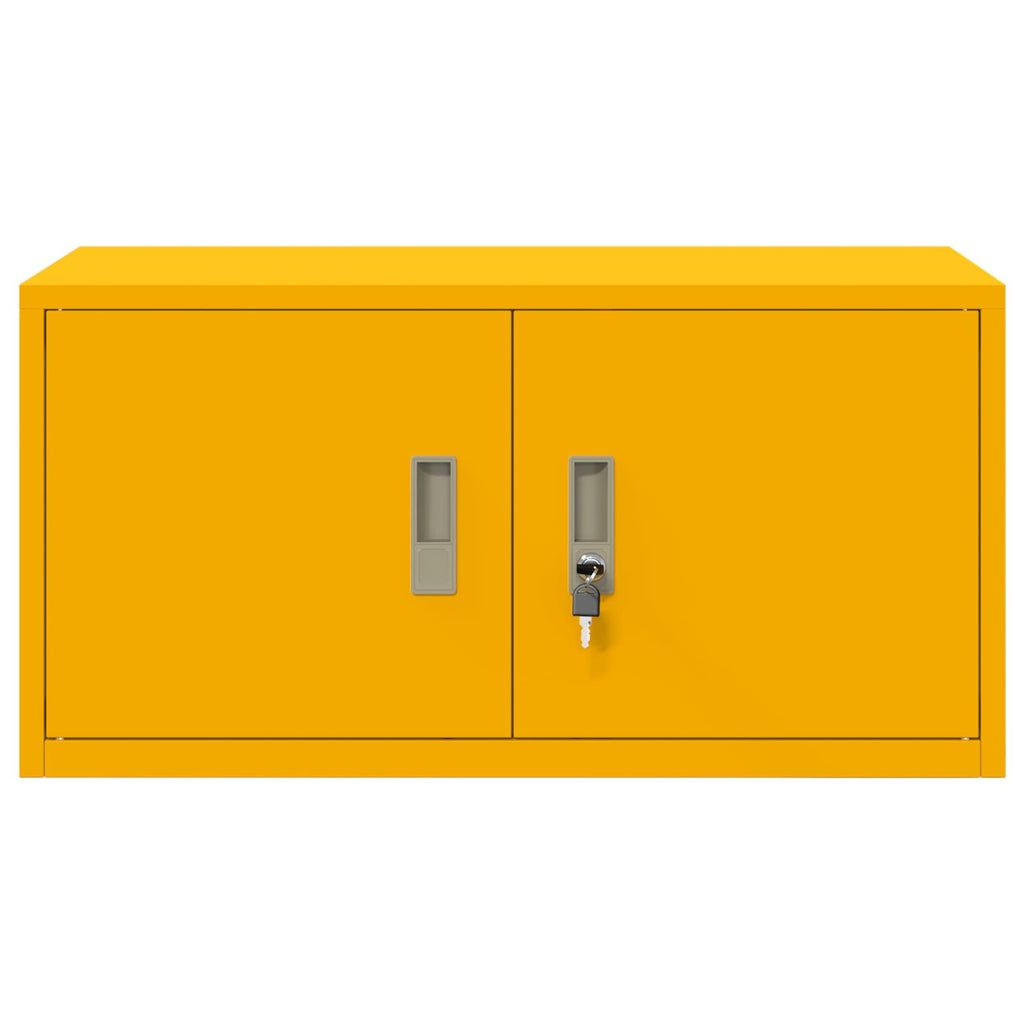 vidaXL Szafka do przechowywania Musztardowy Żółty 80 x 40 x 40 cm Stal