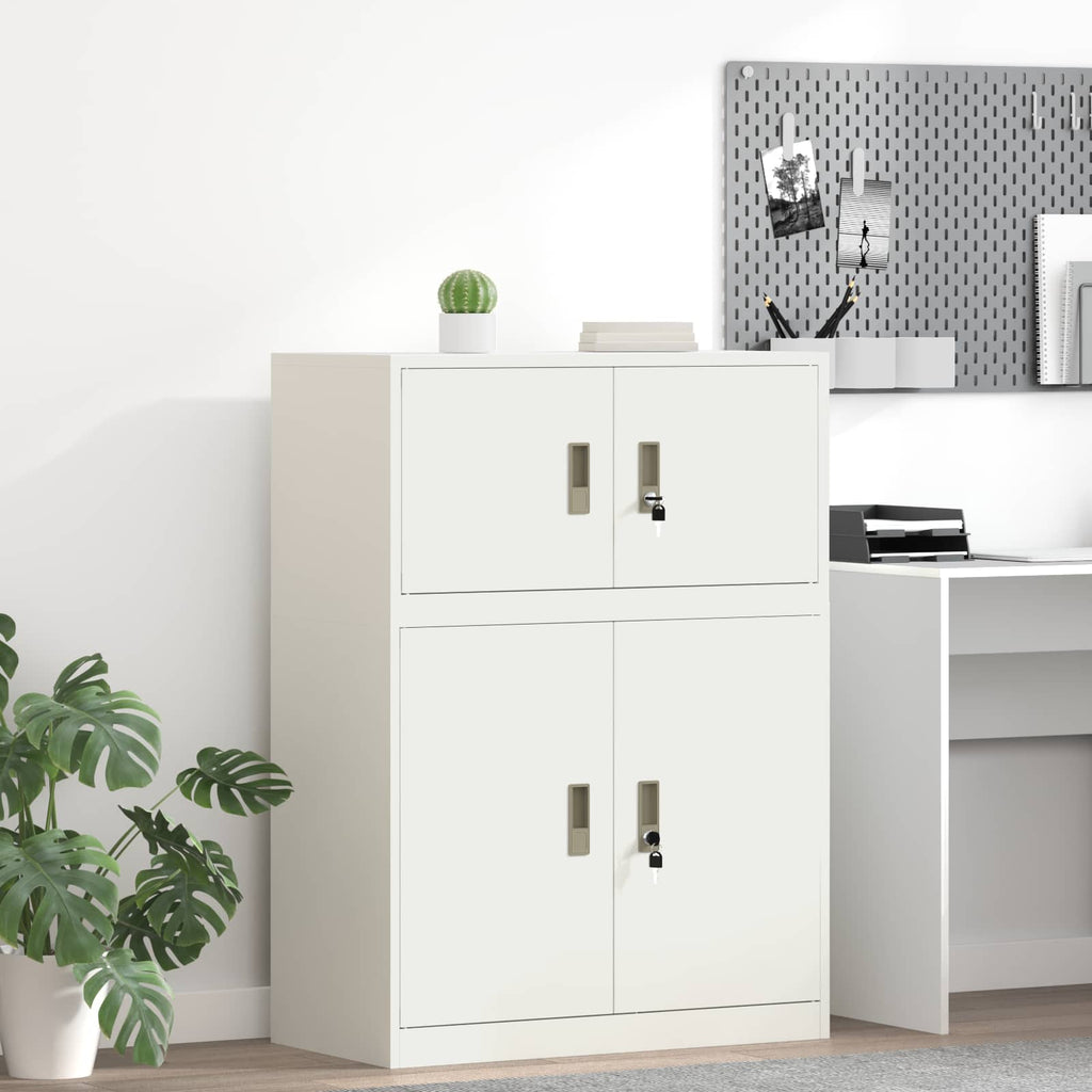 vidaXL Szafka do przechowywania Biały 80 x 40 x 40 cm Stal