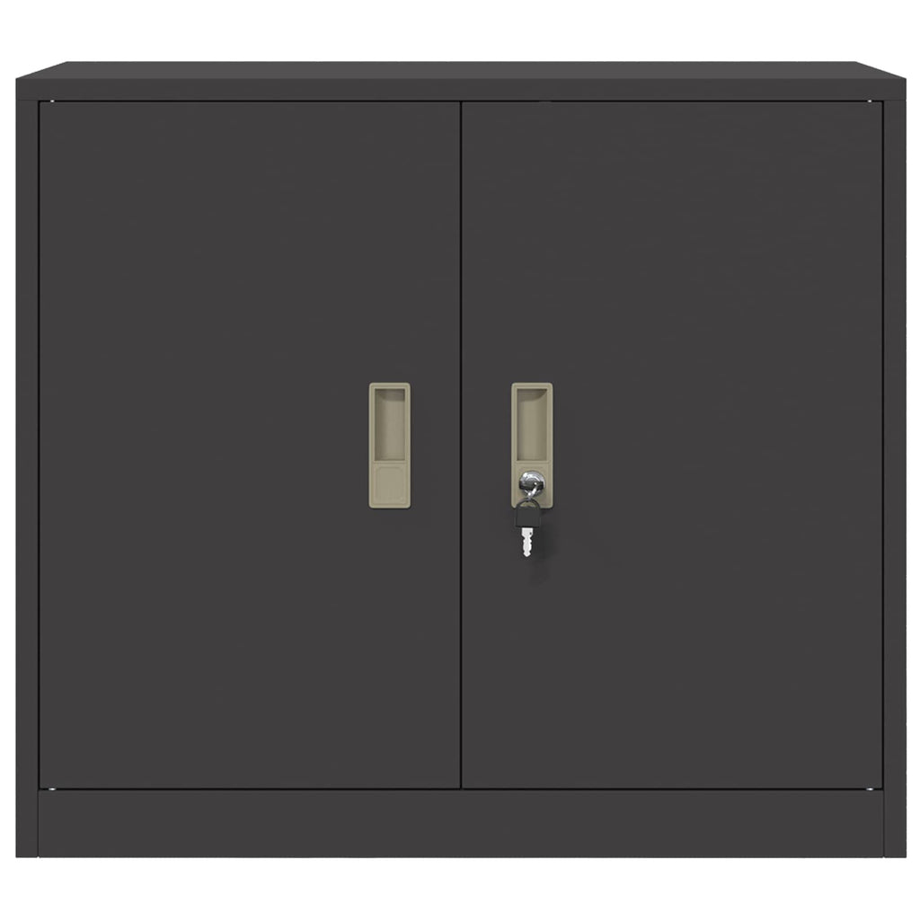 vidaXL Szafka do przechowywania Czarny 80 x 40 x 70 cm Stal
