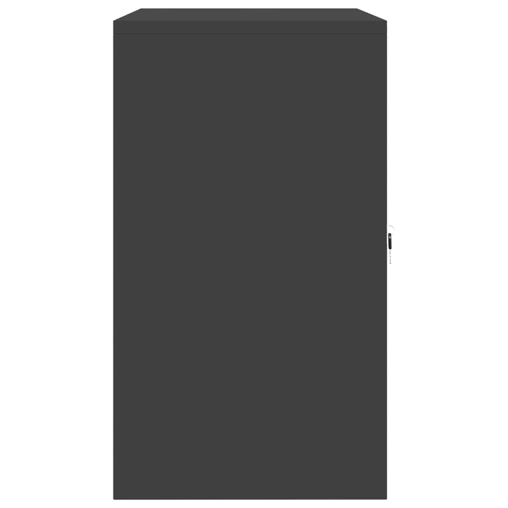 vidaXL Szafka do przechowywania Czarny 80 x 40 x 70 cm Stal