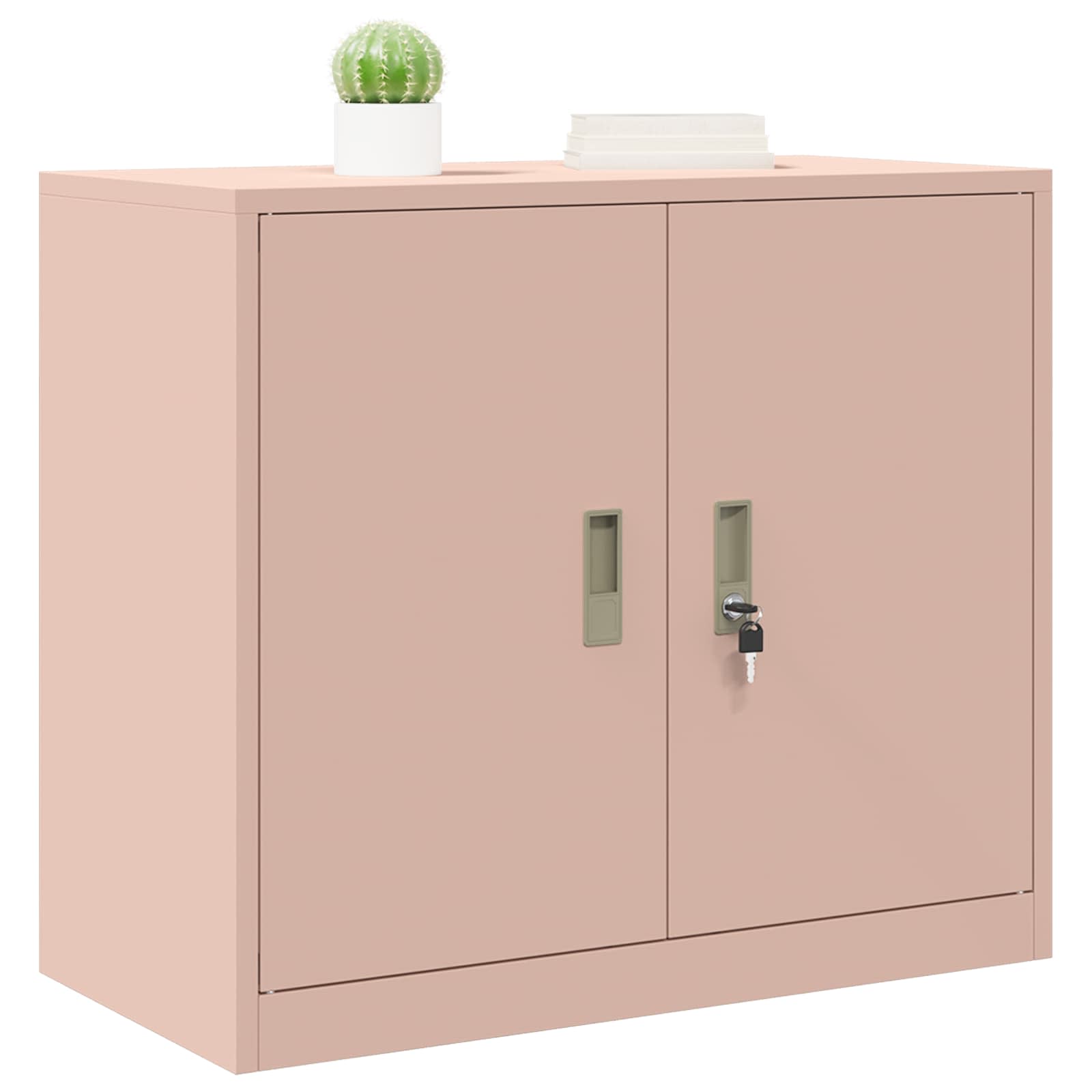 vidaXL Szafka do przechowywania Różowy 80 x 40 x 70 cm Stal