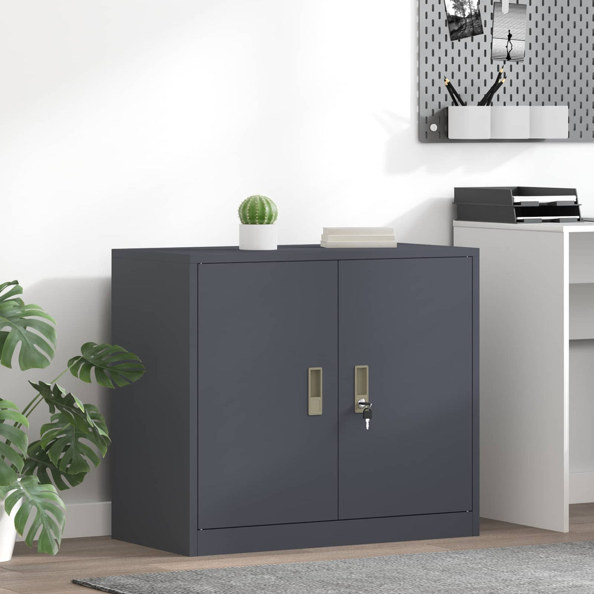 vidaXL Szafka do przechowywania Antracyt 80 x 40 x 70 cm Stal