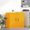 vidaXL Szafka do przechowywania Musztardowy Żółty 80 x 40 x 70 cm Stal