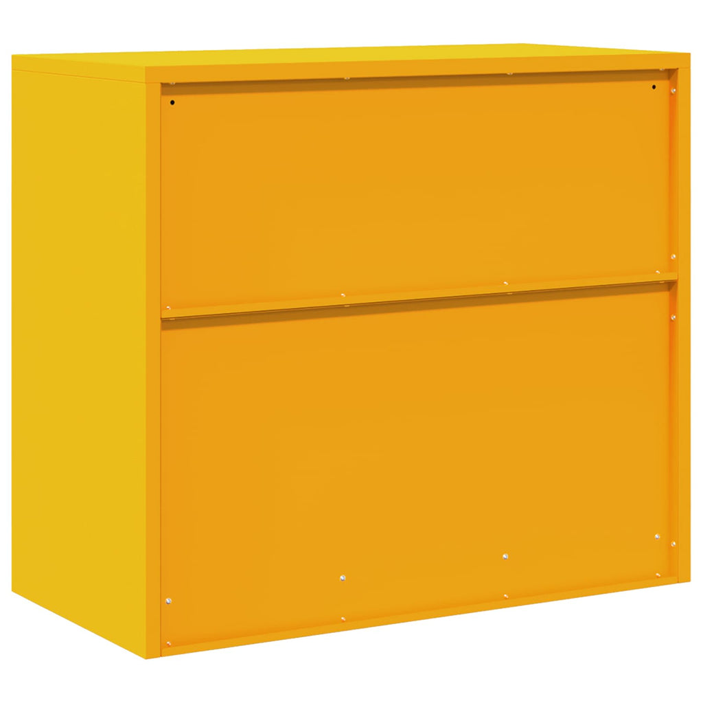 vidaXL Szafka do przechowywania Musztardowy Żółty 80 x 40 x 70 cm Stal