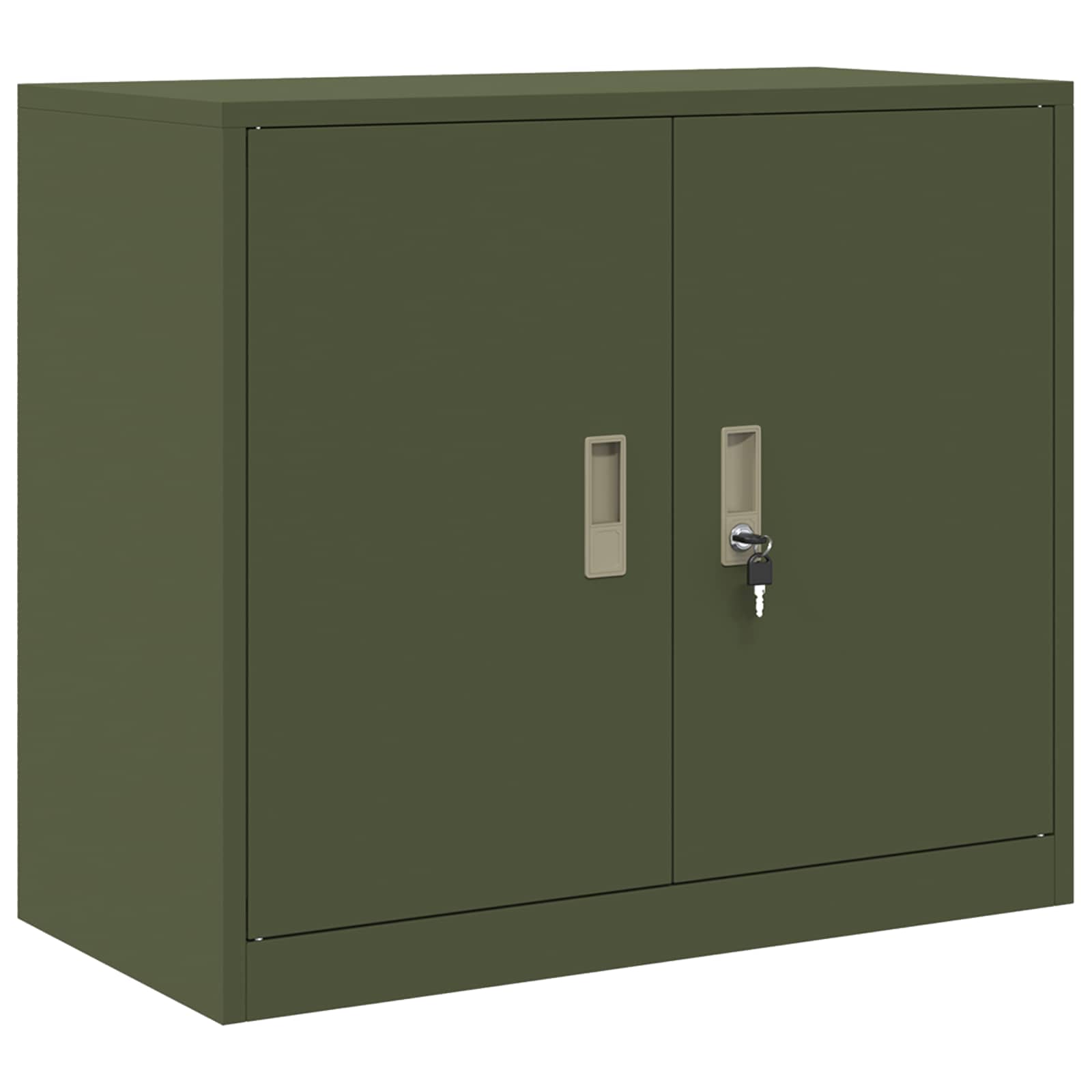 vidaXL Szafka do przechowywania Zielony oliwkowy 80 x 40 x 70 cm Stal