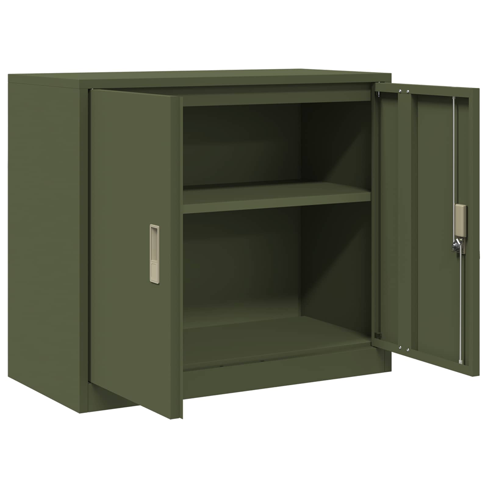 vidaXL Szafka do przechowywania Zielony oliwkowy 80 x 40 x 70 cm Stal