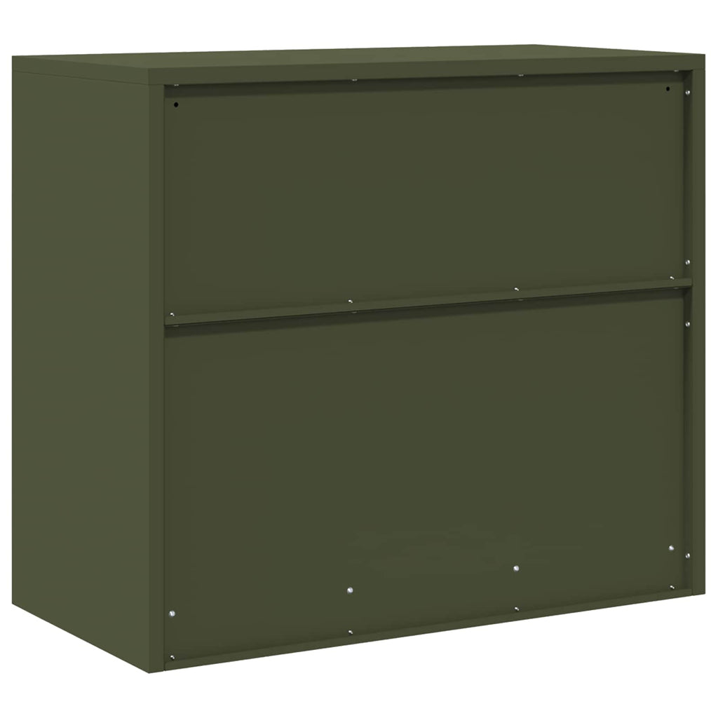 vidaXL Szafka do przechowywania Zielony oliwkowy 80 x 40 x 70 cm Stal