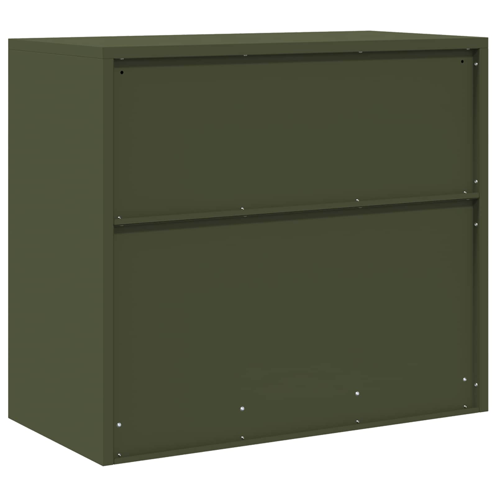 vidaXL Szafka do przechowywania Zielony oliwkowy 80 x 40 x 70 cm Stal