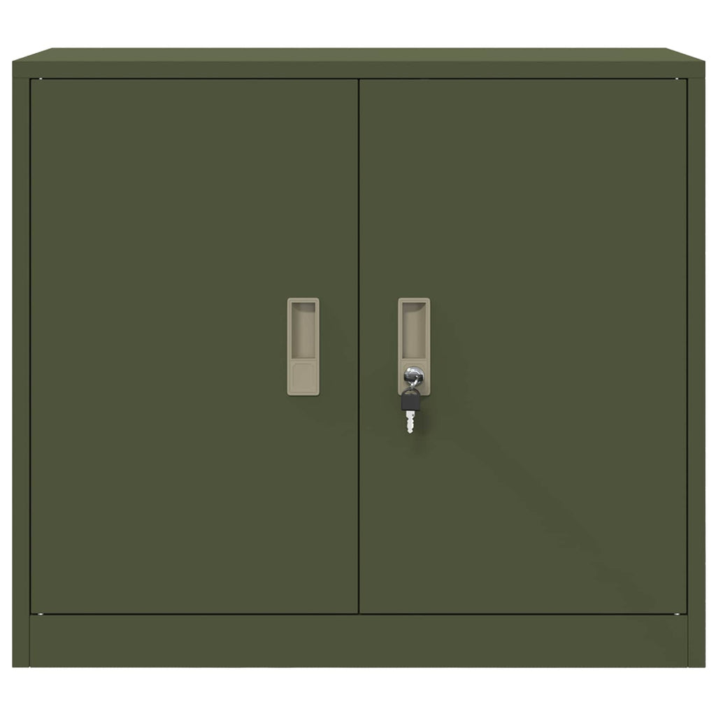 vidaXL Szafka do przechowywania Zielony oliwkowy 80 x 40 x 70 cm Stal