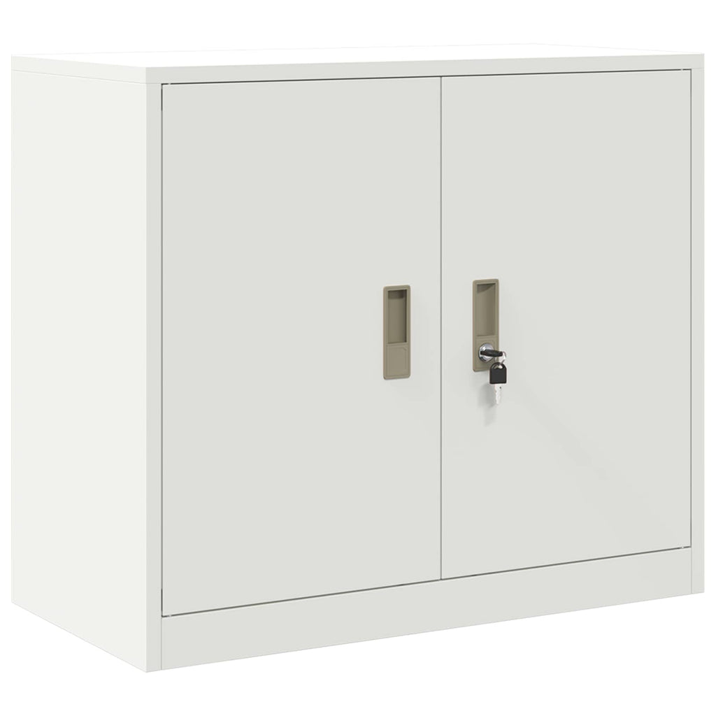 vidaXL Szafka do przechowywania Biały 80 x 40 x 70 cm Stal