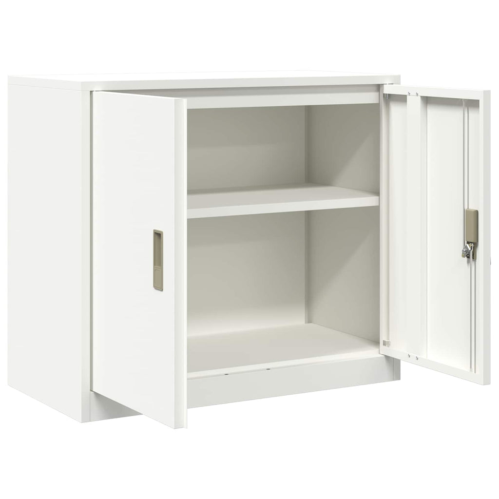 vidaXL Szafka do przechowywania Biały 80 x 40 x 70 cm Stal