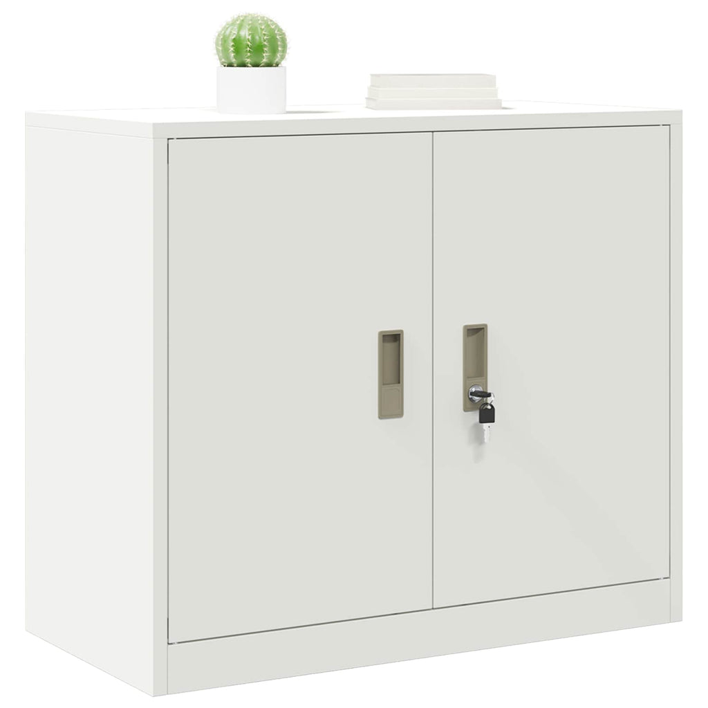 vidaXL Szafka do przechowywania Biały 80 x 40 x 70 cm Stal