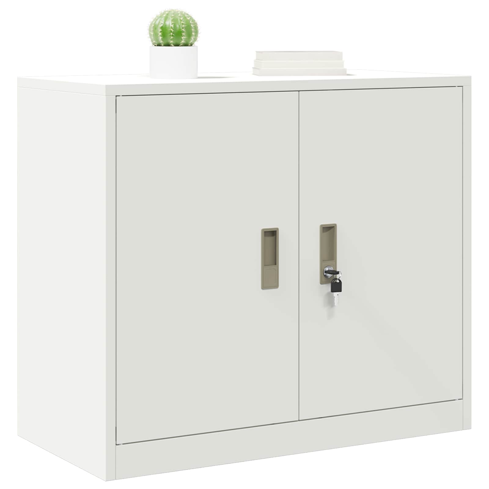 vidaXL Szafka do przechowywania Biały 80 x 40 x 70 cm Stal