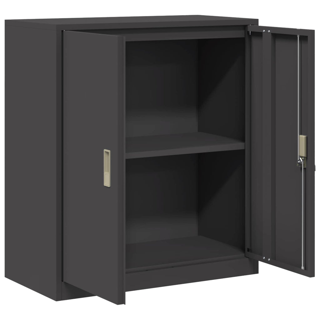 vidaXL Szafka do przechowywania Czarny 80 x 40 x 90 cm Stal