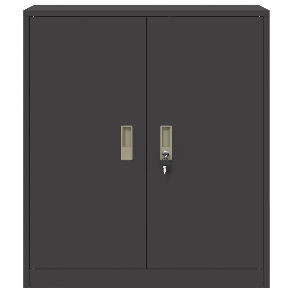 vidaXL Szafka do przechowywania Czarny 80 x 40 x 90 cm Stal