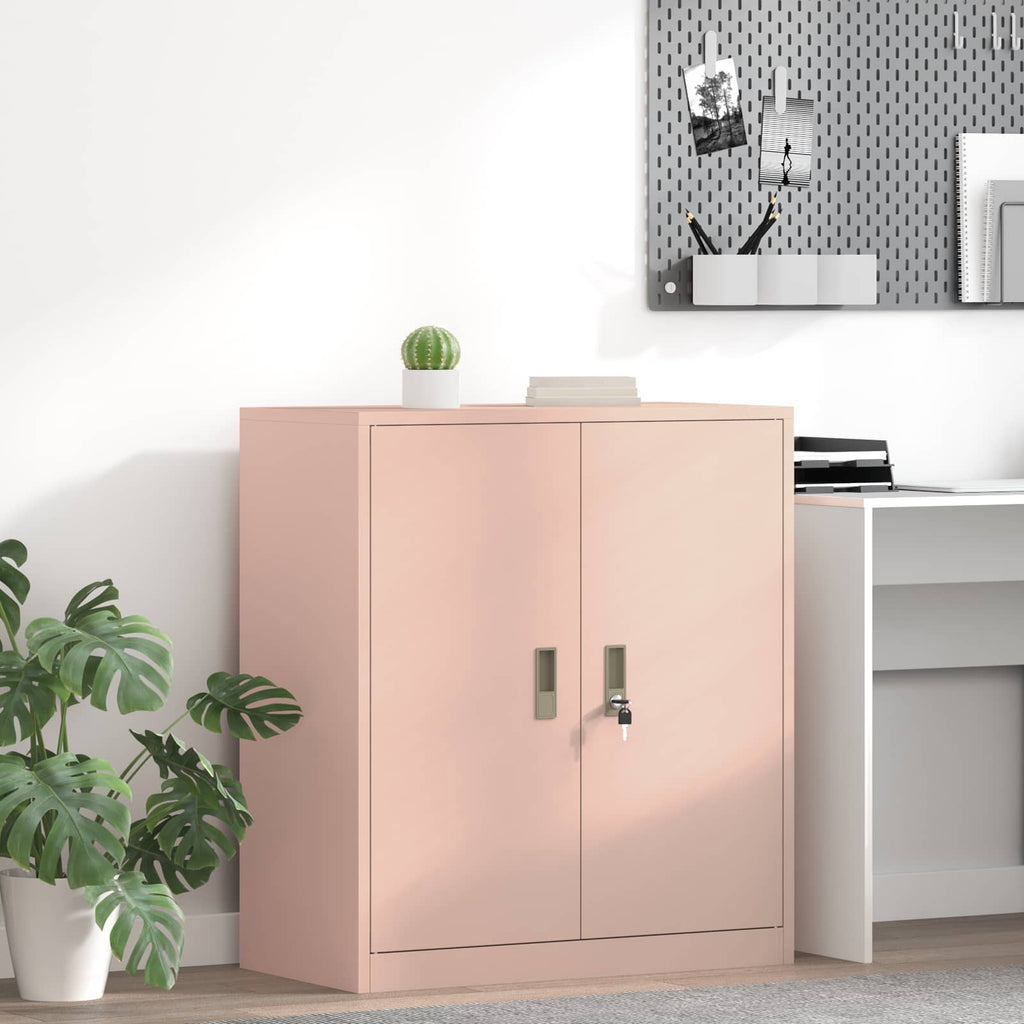 vidaXL Szafka do przechowywania Różowy 80 x 40 x 90 cm Stal