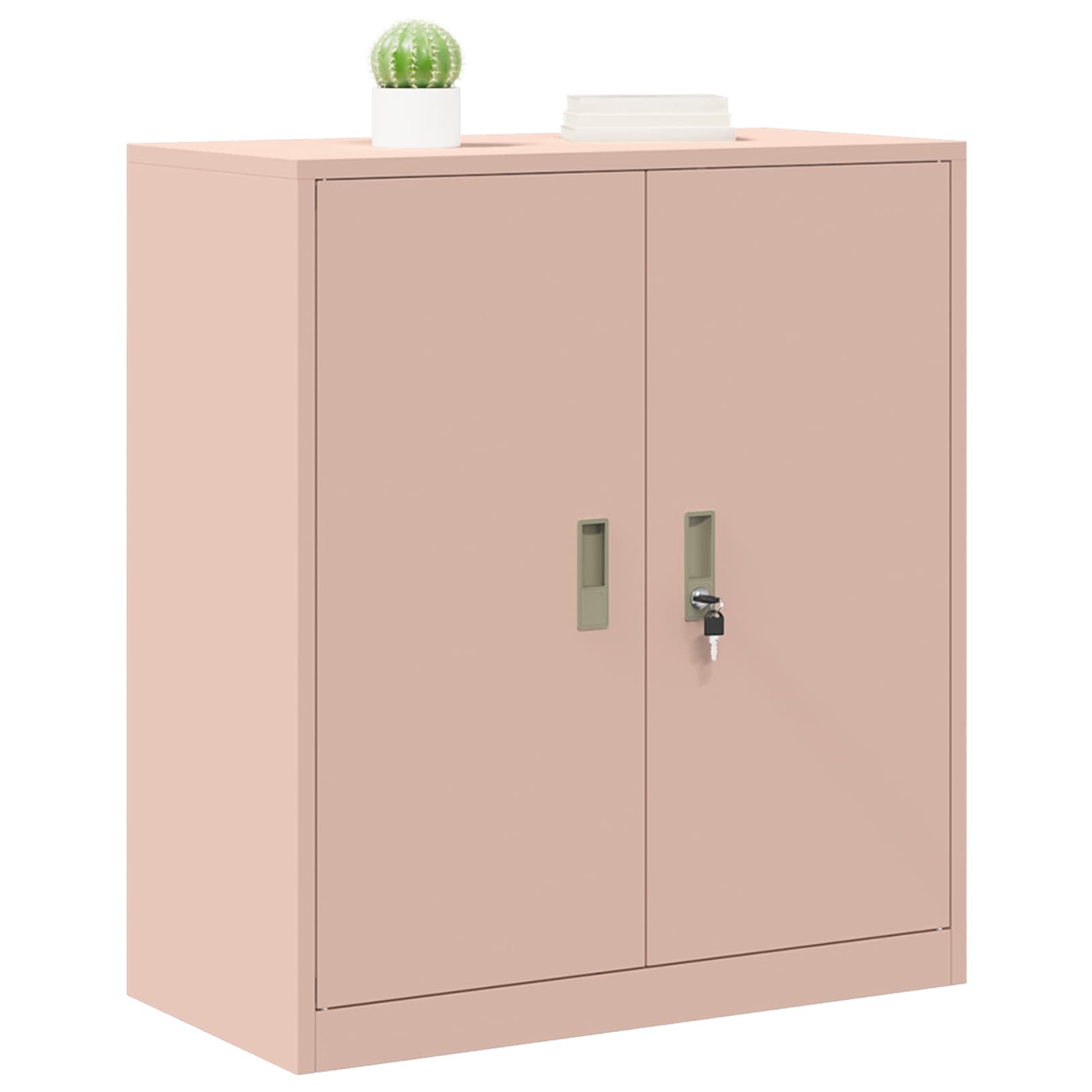 vidaXL Szafka do przechowywania Różowy 80 x 40 x 90 cm Stal