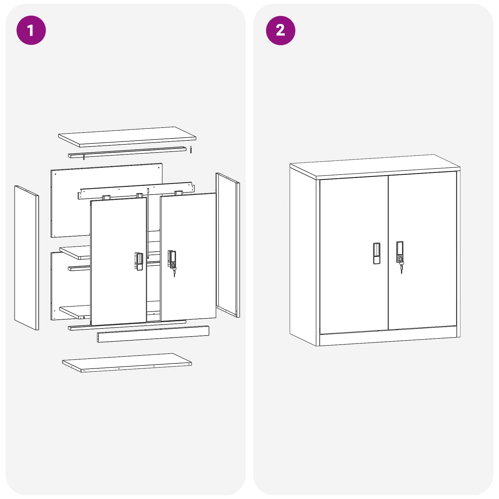 vidaXL Szafka do przechowywania Antracyt 80 x 40 x 90 cm Stal