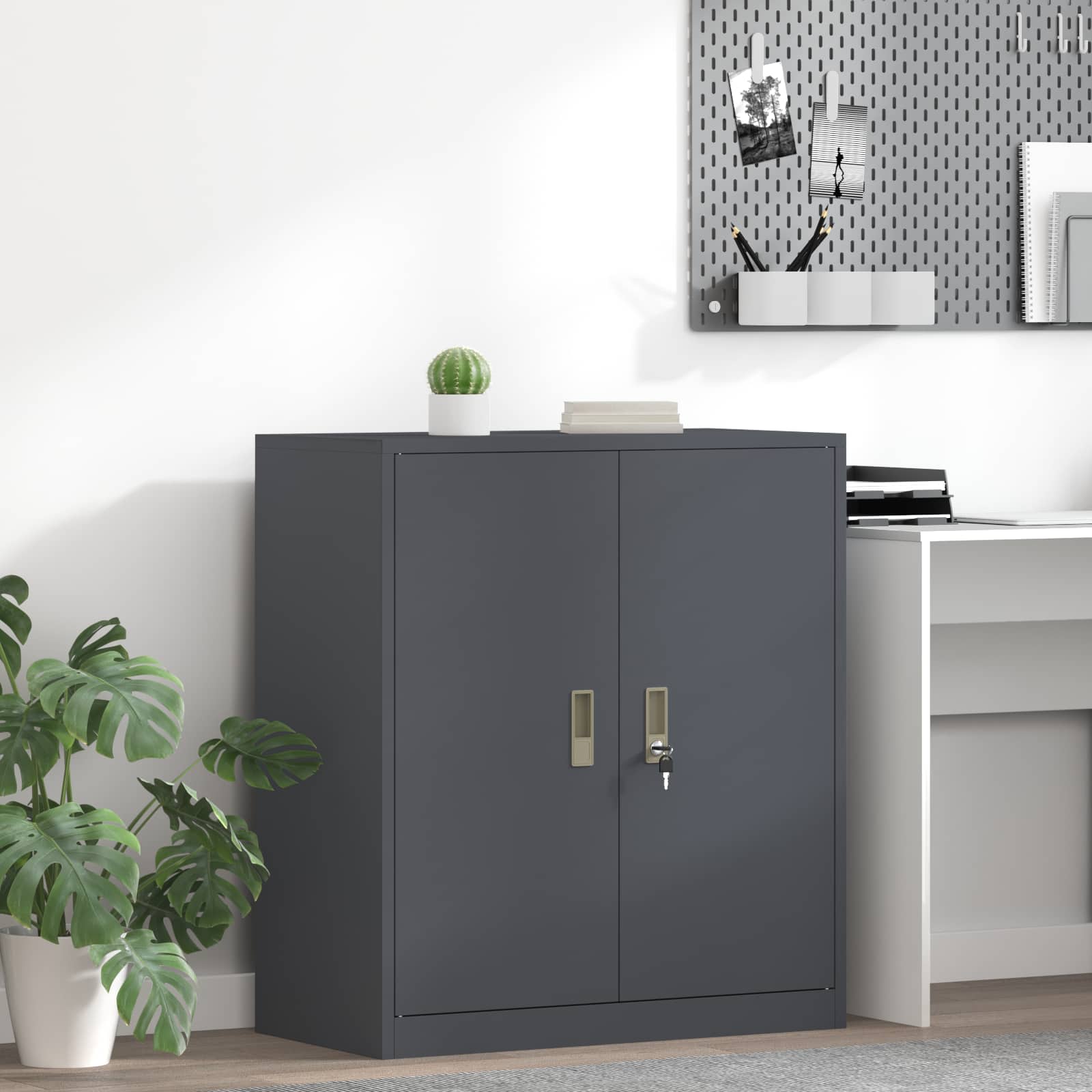 vidaXL Szafka do przechowywania Antracyt 80 x 40 x 90 cm Stal