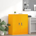 vidaXL Szafka do przechowywania Musztardowy Żółty 80 x 40 x 90 cm Stal