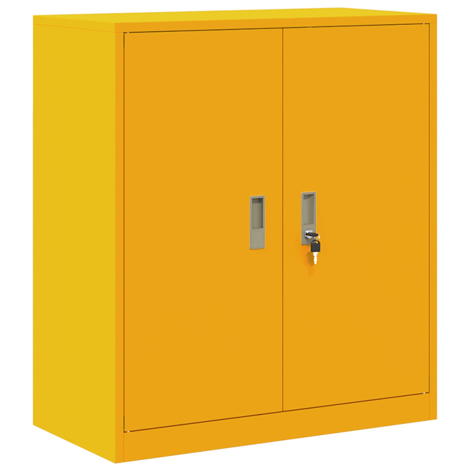vidaXL Szafka do przechowywania Musztardowy Żółty 80 x 40 x 90 cm Stal