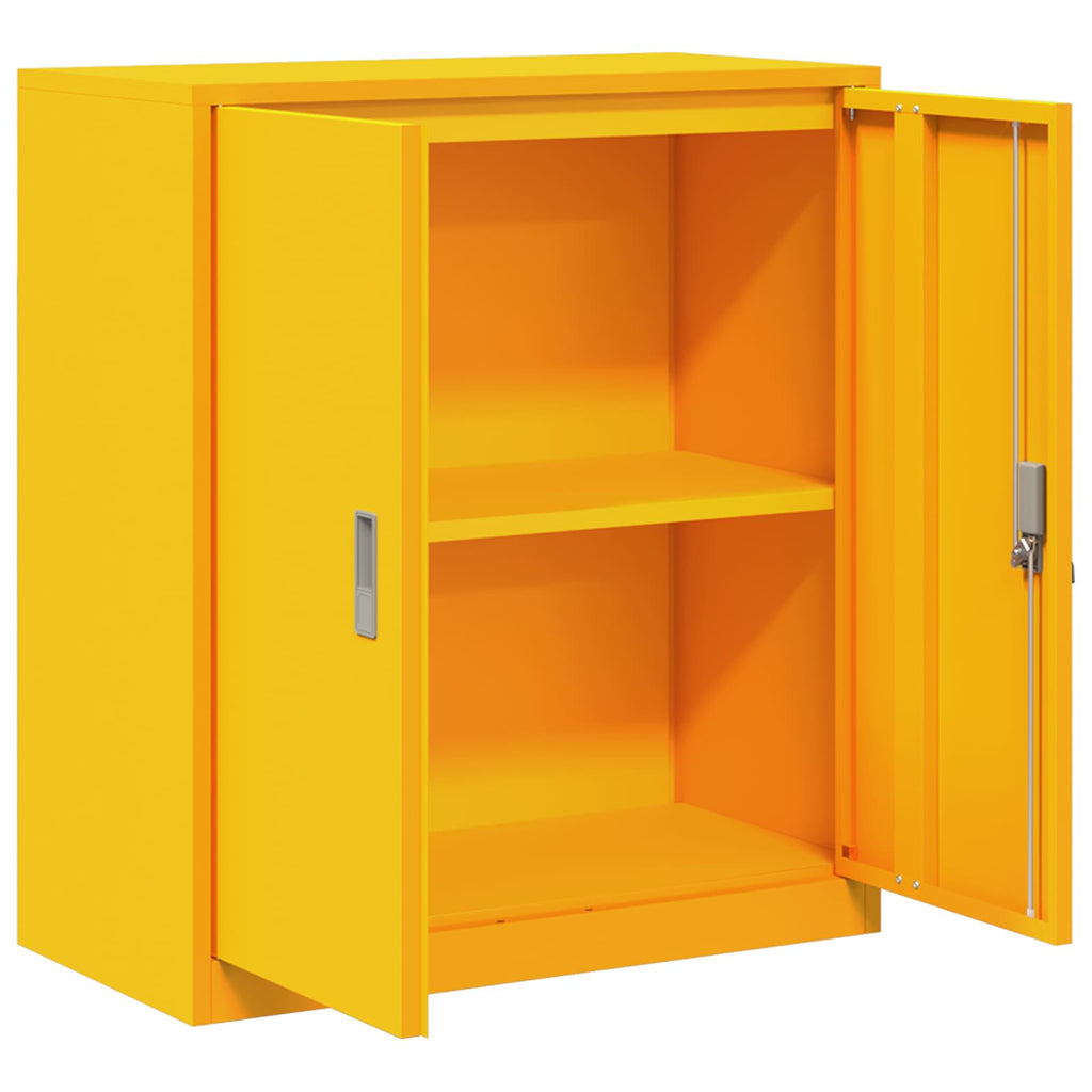 vidaXL Szafka do przechowywania Musztardowy Żółty 80 x 40 x 90 cm Stal