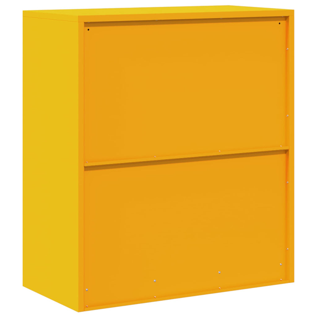 vidaXL Szafka do przechowywania Musztardowy Żółty 80 x 40 x 90 cm Stal