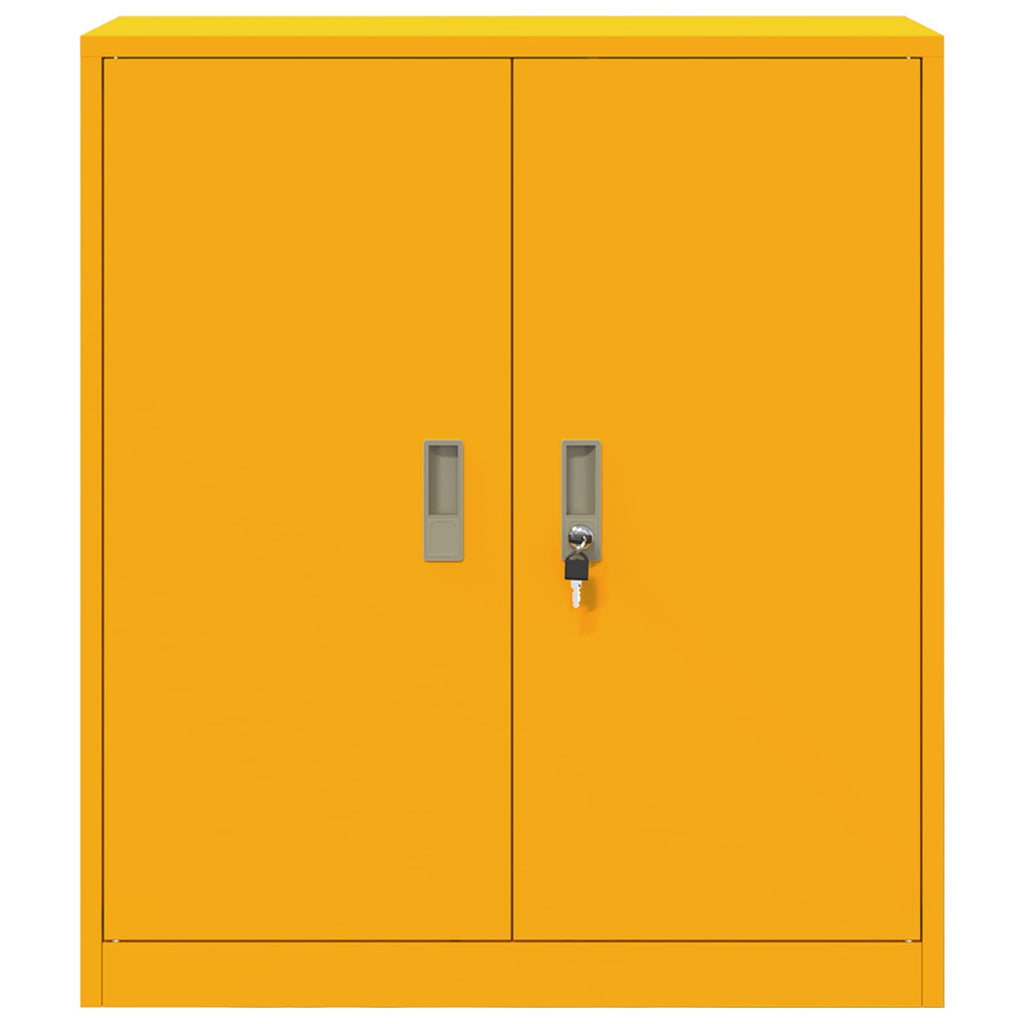 vidaXL Szafka do przechowywania Musztardowy Żółty 80 x 40 x 90 cm Stal