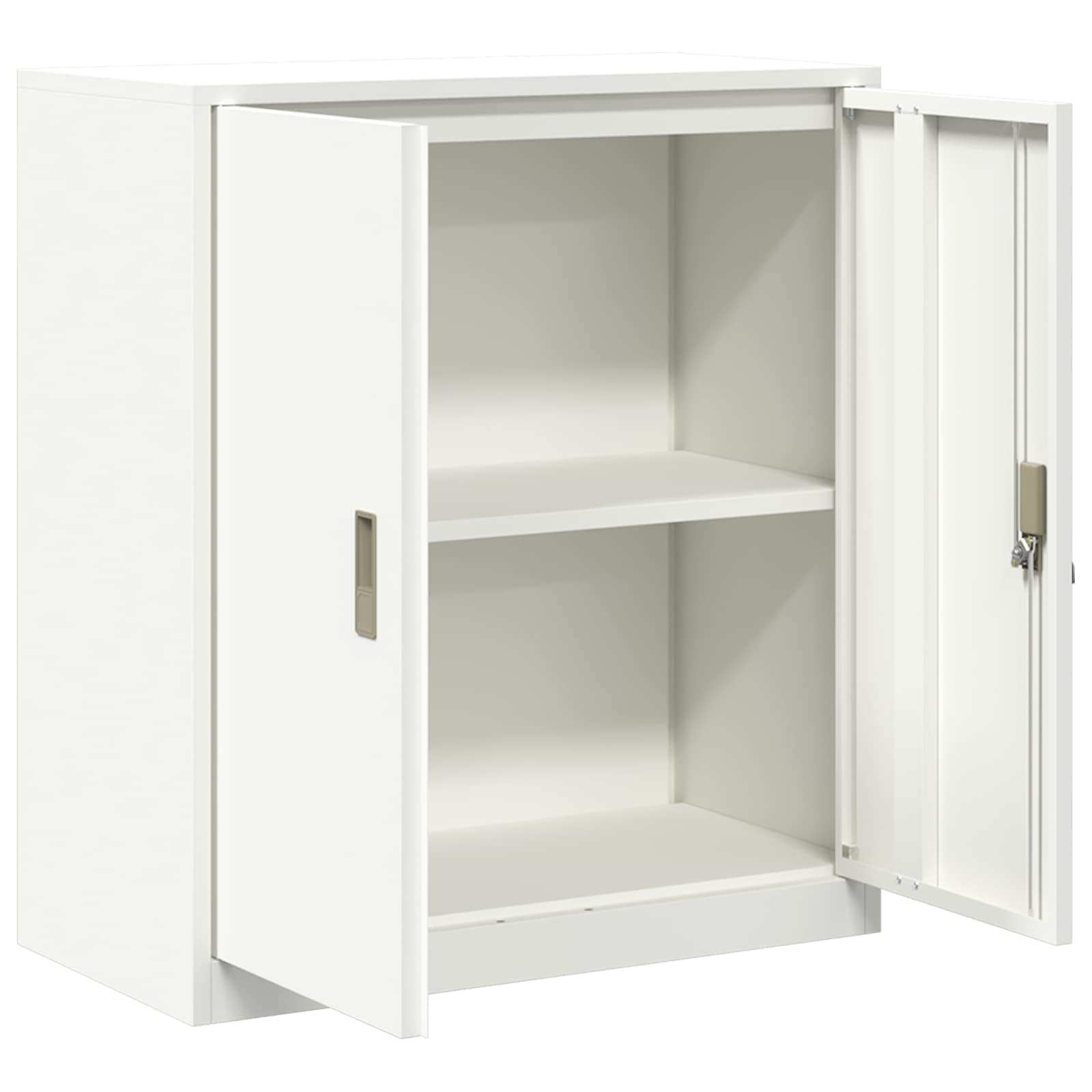 vidaXL Szafka do przechowywania Biały 80 x 40 x 90 cm Stal