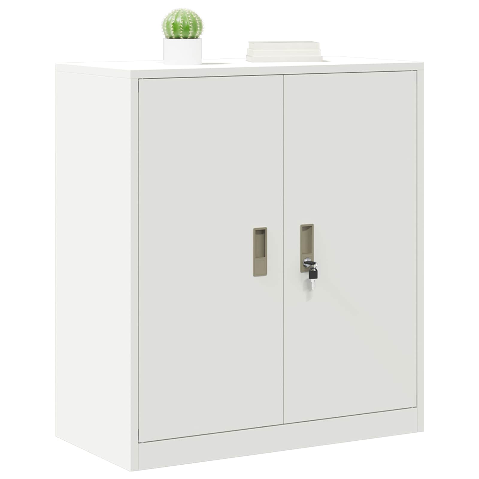 vidaXL Szafka do przechowywania Biały 80 x 40 x 90 cm Stal