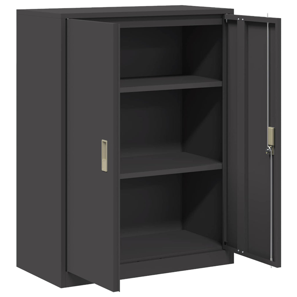 vidaXL Szafka do przechowywania Czarny 80 x 40 x 105 cm Stal