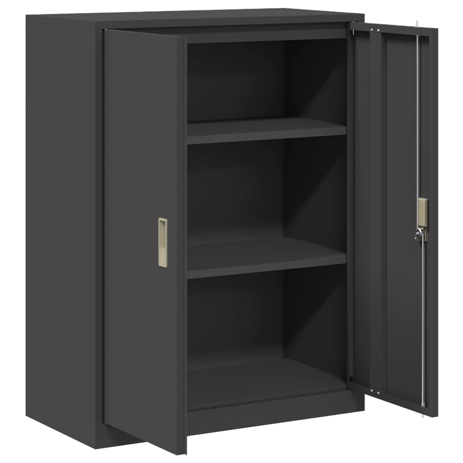 vidaXL Szafka do przechowywania Czarny 80 x 40 x 105 cm Stal
