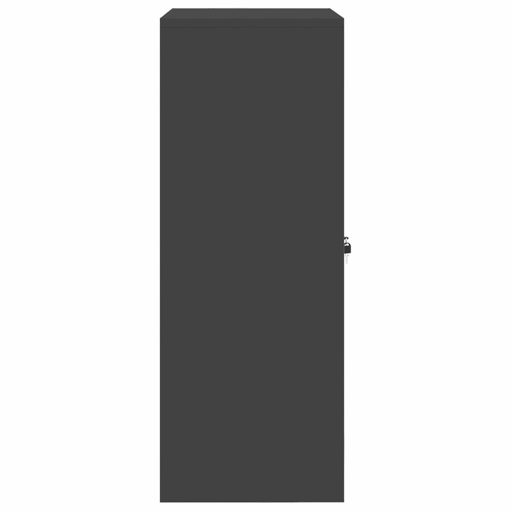 vidaXL Szafka do przechowywania Czarny 80 x 40 x 105 cm Stal