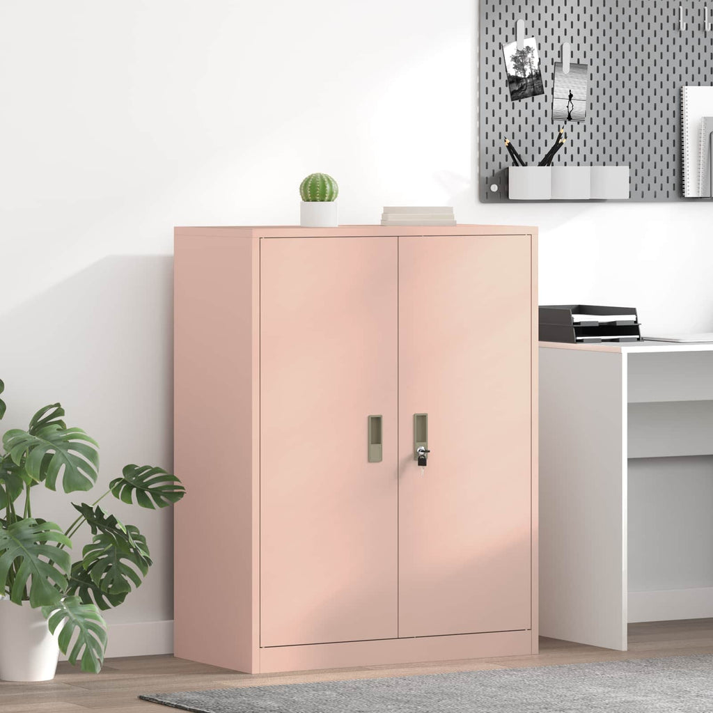 vidaXL Szafka do przechowywania Różowy 80 x 40 x 105 cm Stal
