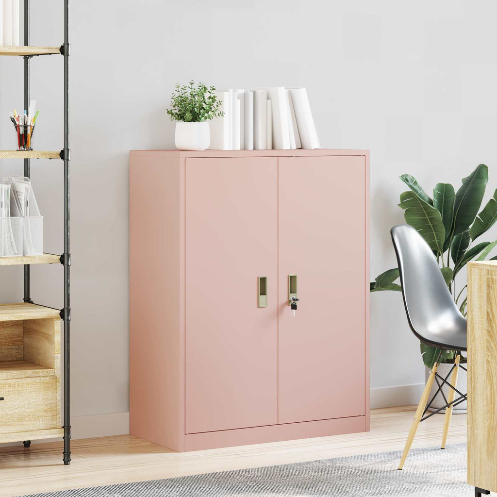 vidaXL Szafka do przechowywania Różowy 80 x 40 x 105 cm Stal