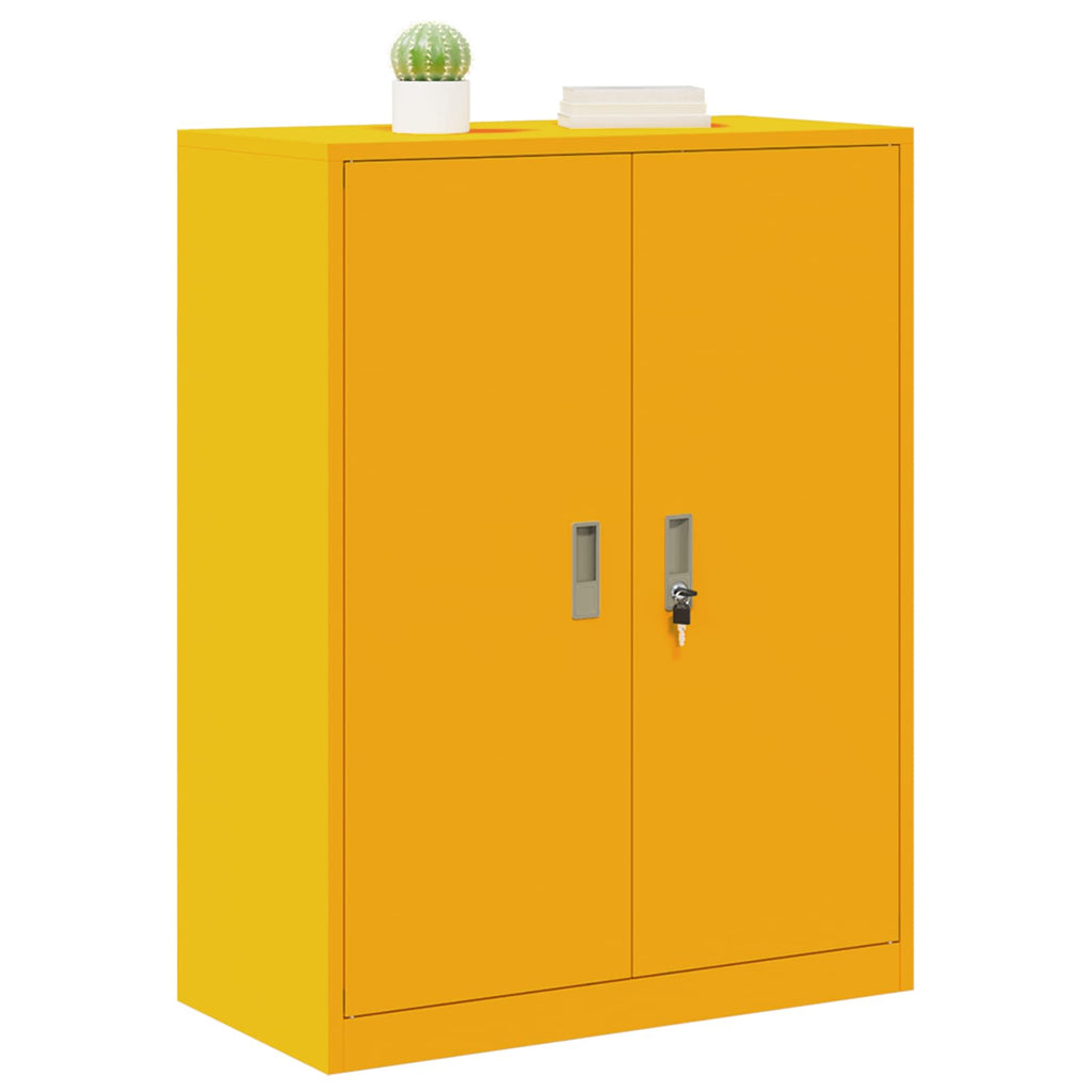 vidaXL Szafka do przechowywania Musztardowy Żółty 80 x 40 x 105 cm