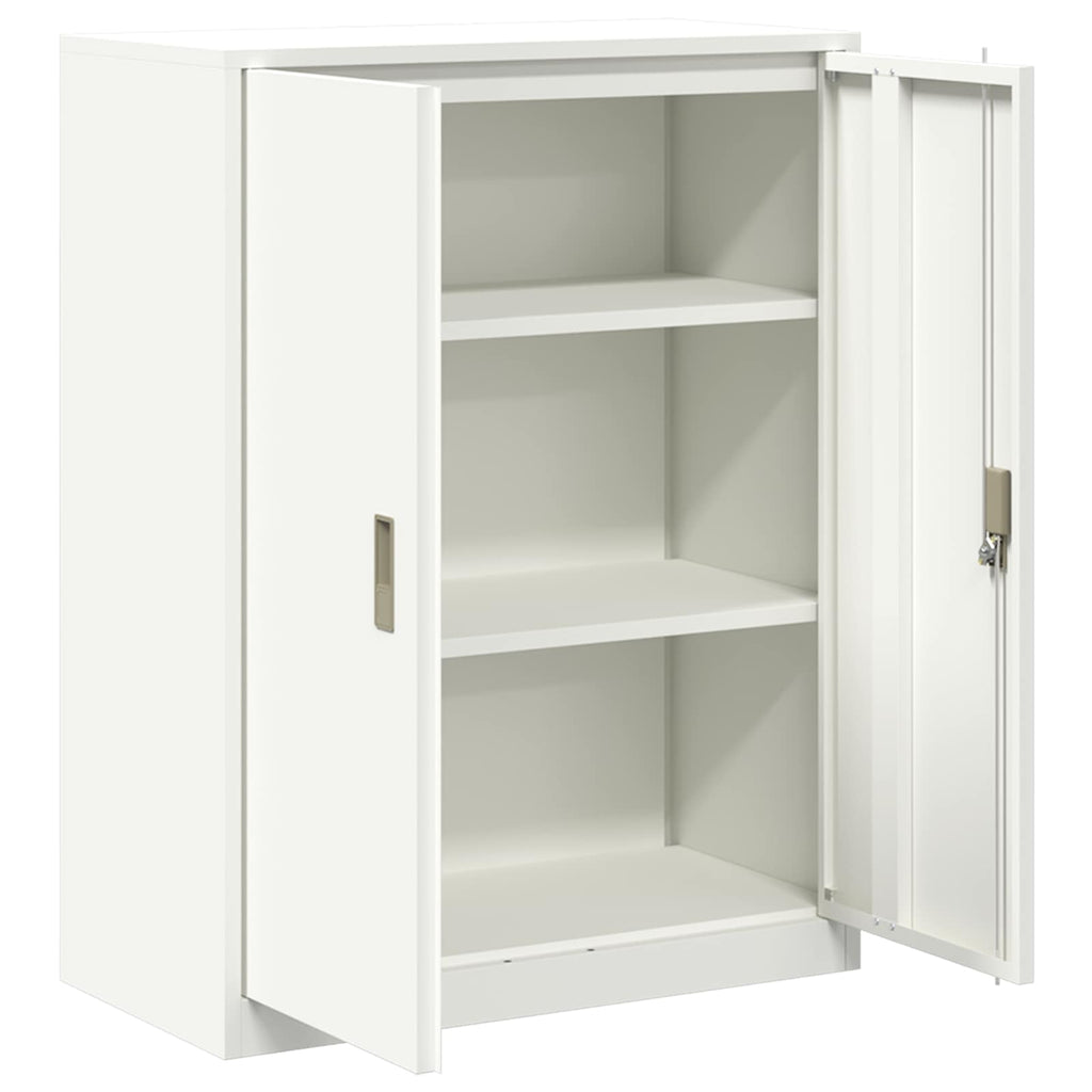 vidaXL Szafka do przechowywania Biały 80 x 40 x 105 cm Stal