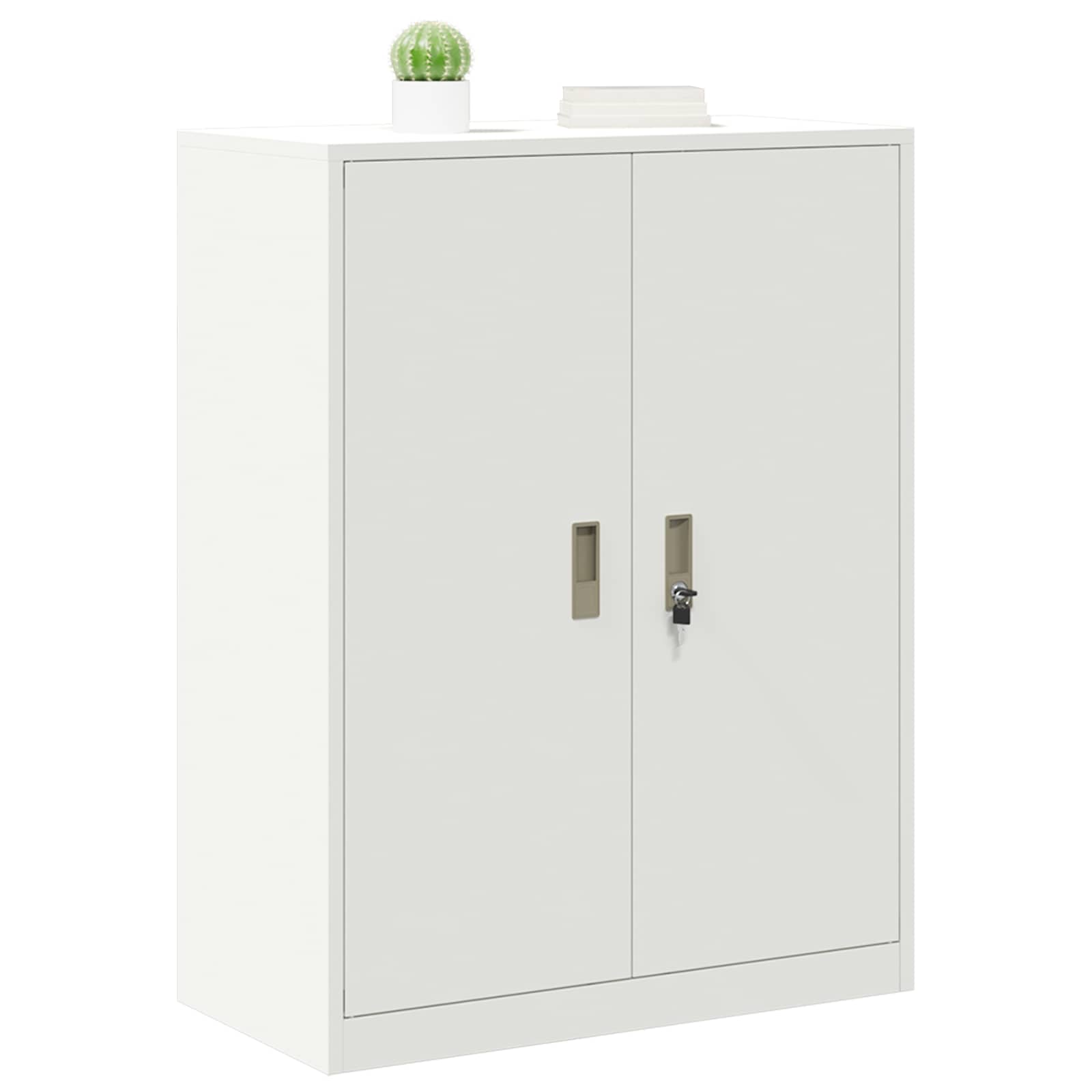vidaXL Szafka do przechowywania Biały 80 x 40 x 105 cm Stal