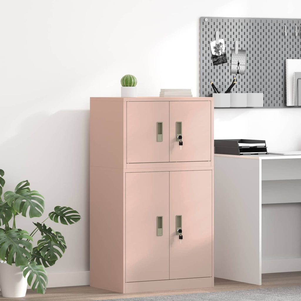 vidaXL Szafka do przechowywania Różowy 60 x 40 x 40 cm Stal