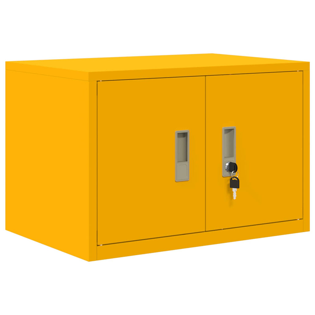 vidaXL Szafka do przechowywania Musztardowy Żółty 60 x 40 x 40 cm Stal