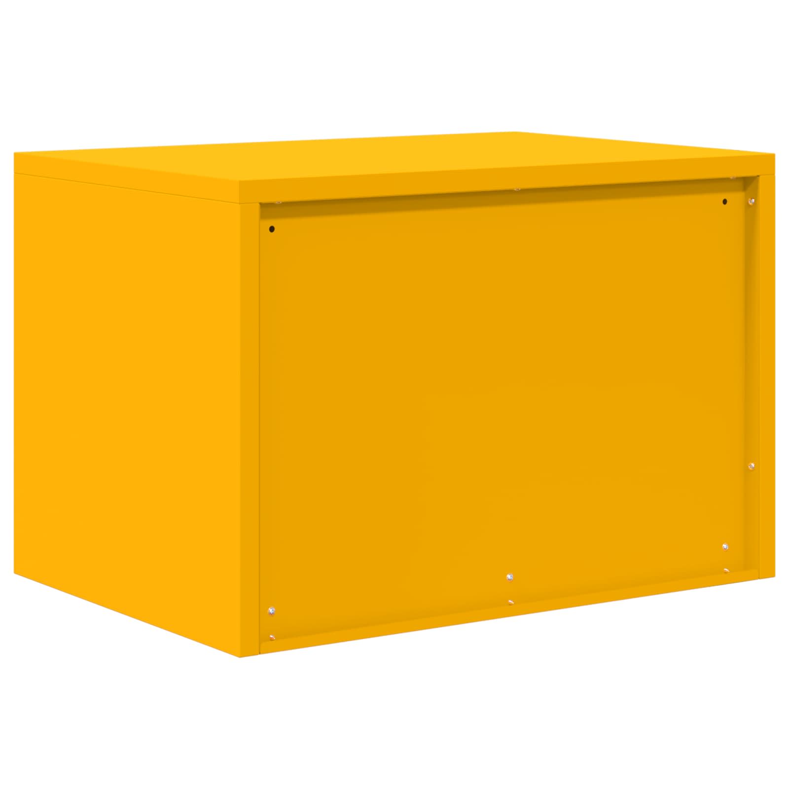 vidaXL Szafka do przechowywania Musztardowy Żółty 60 x 40 x 40 cm Stal