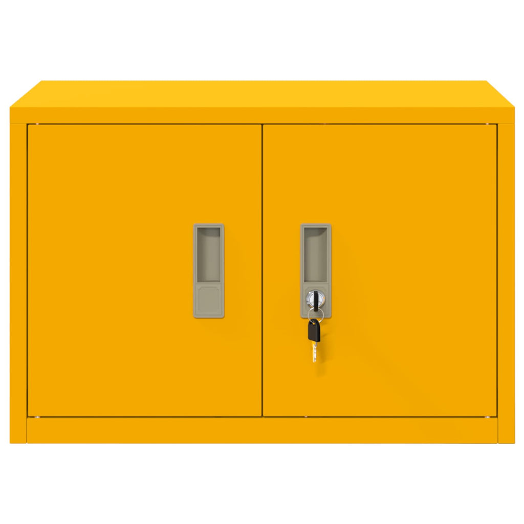 vidaXL Szafka do przechowywania Musztardowy Żółty 60 x 40 x 40 cm Stal