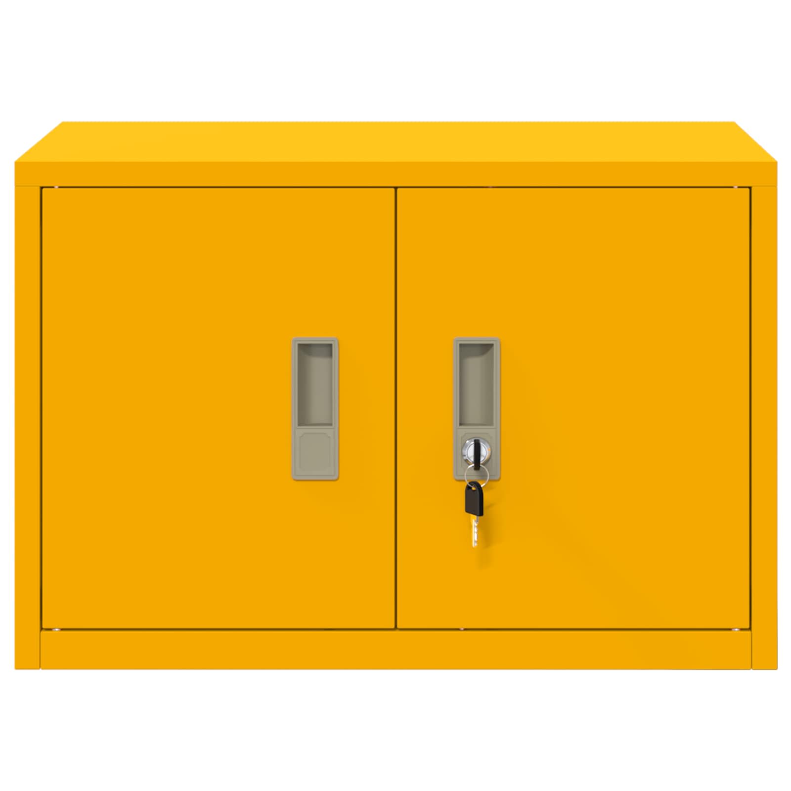 vidaXL Szafka do przechowywania Musztardowy Żółty 60 x 40 x 40 cm Stal