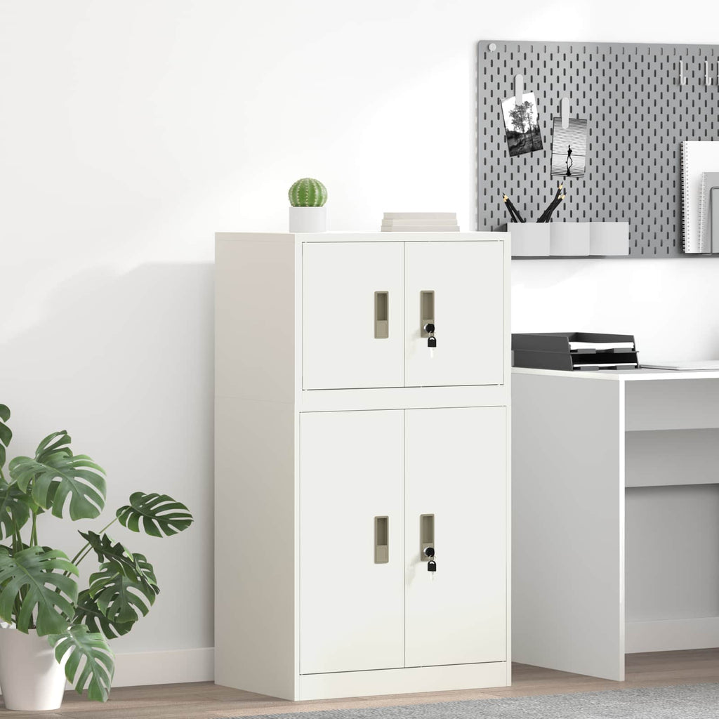 vidaXL Szafka do przechowywania Biały 60 x 40 x 40 cm Stal