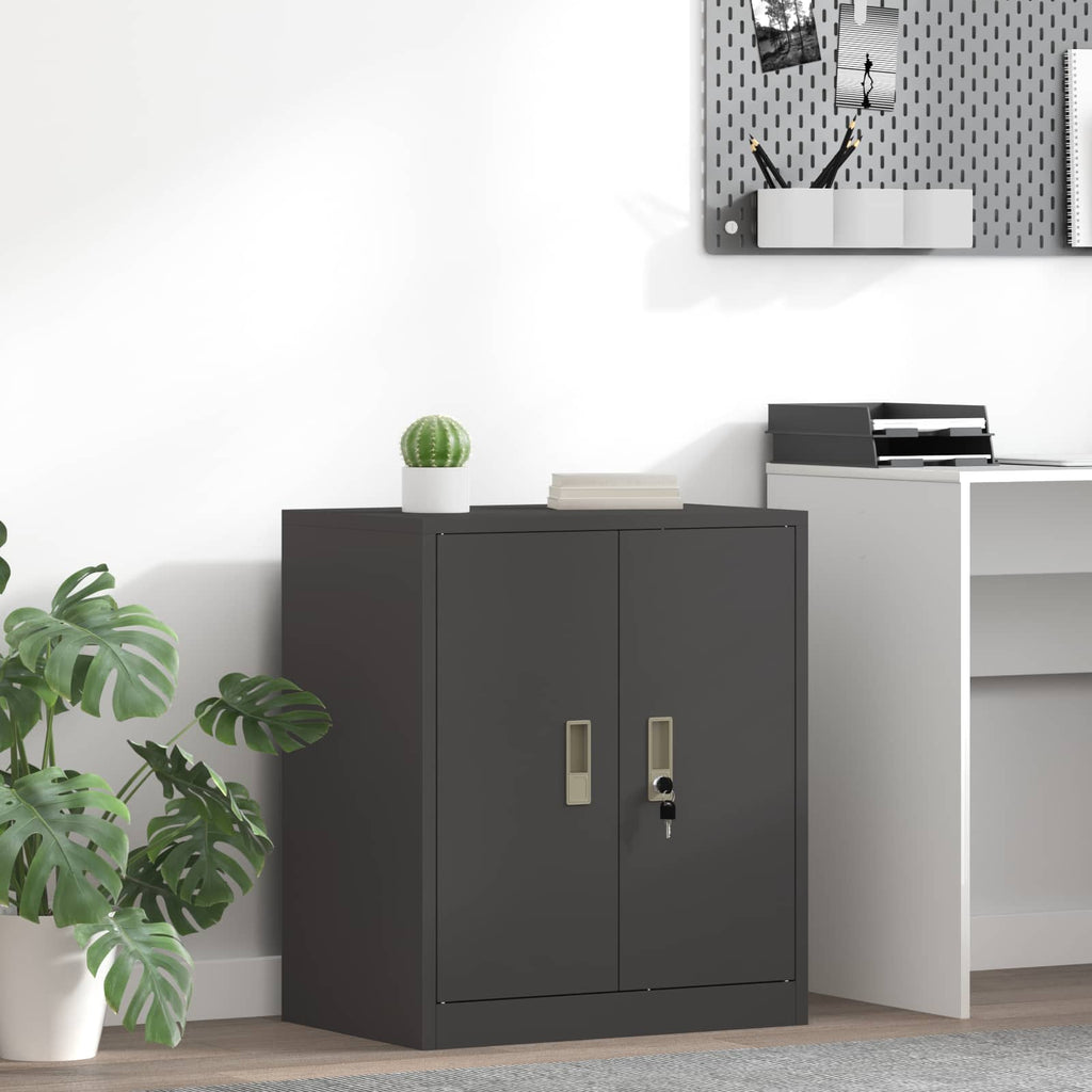 vidaXL Szafka do przechowywania Czarny 60 x 40 x 70 cm Stal
